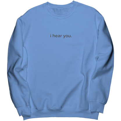 I_hear_you_sweater_black_print_Carolina_Blue_Mockup.png